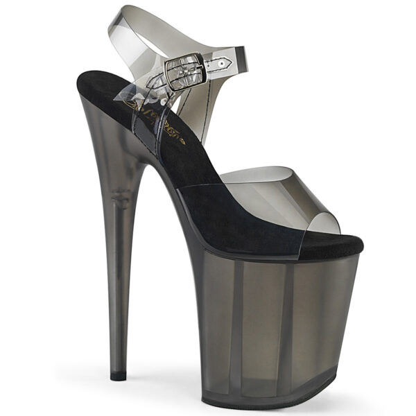 8" (200mm) Heel, 4" (100mm) Tinted Platform Ankle Strap Sandal ⋆ Pleaser USA ⋆ Shoes ⋆